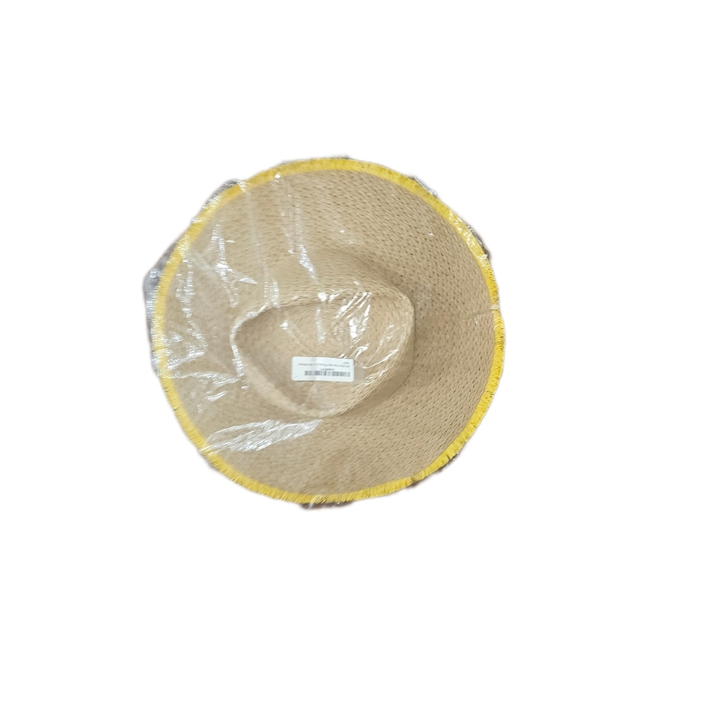 INC Pop Fray Edge Floppy Sun Hat - Yellow - Picture 3 of 4